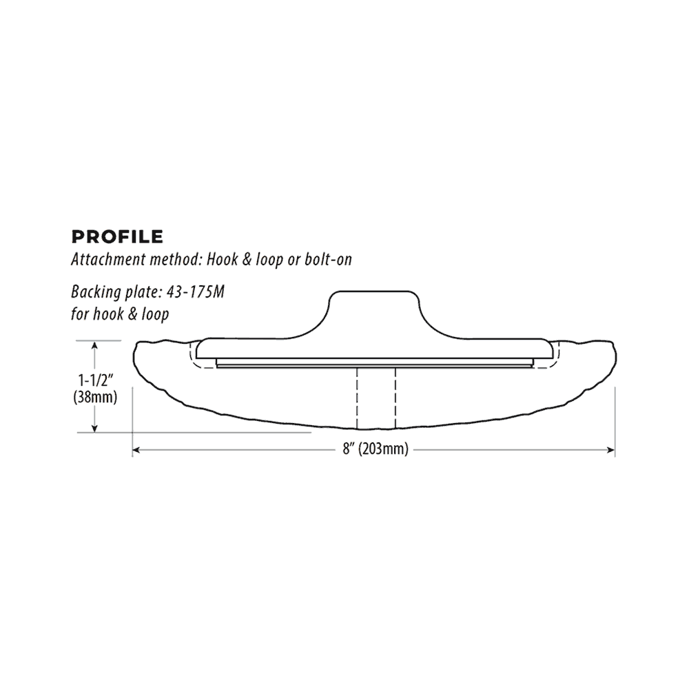 curved steamed twisted wool polyester side profile